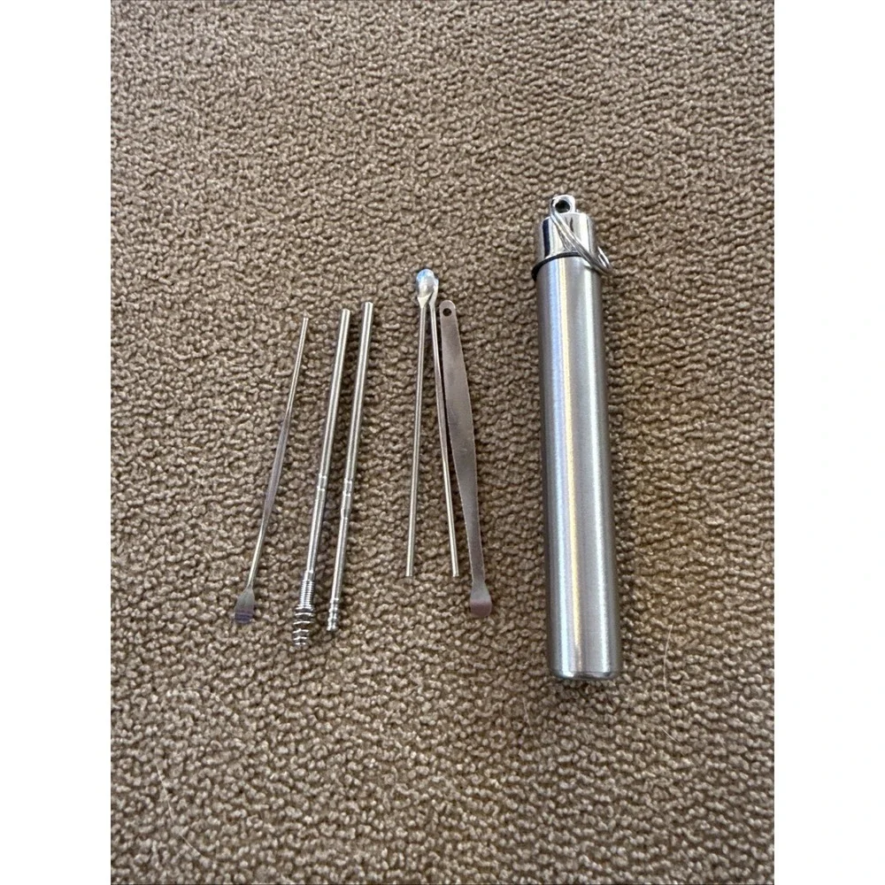 6 Piece Silver Stainless Steel Ear Cleaning Kit Effectively Remove Earwax (TD)